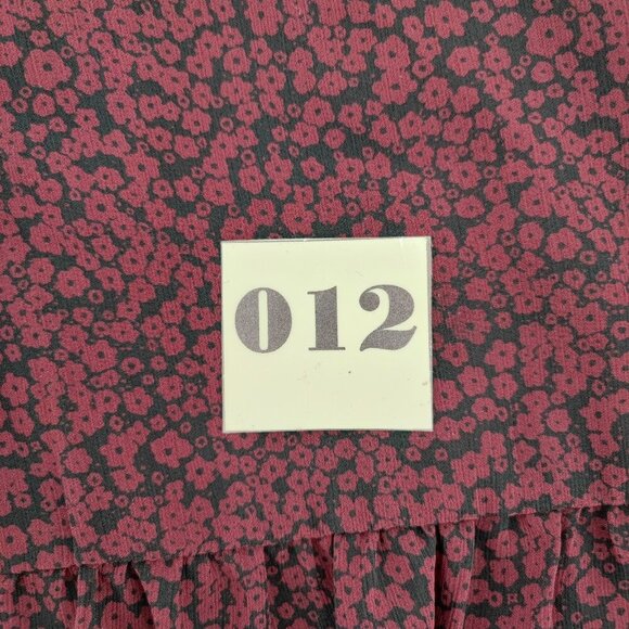 Madewell Women's Carbernet Starr Red Pleated Mini Dress Size M - Picture 9 of 9